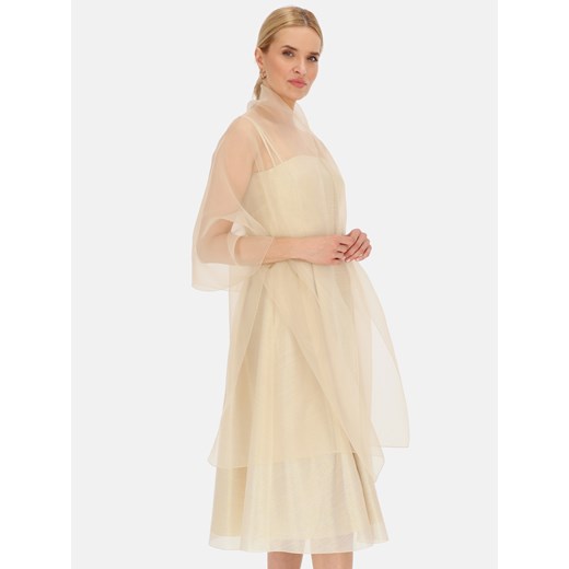 Szal damski wieczorowy transparentny Potis & Verso ze sklepu Eye For Fashion w kategorii Szaliki i chusty damskie - zdjęcie 183648453
