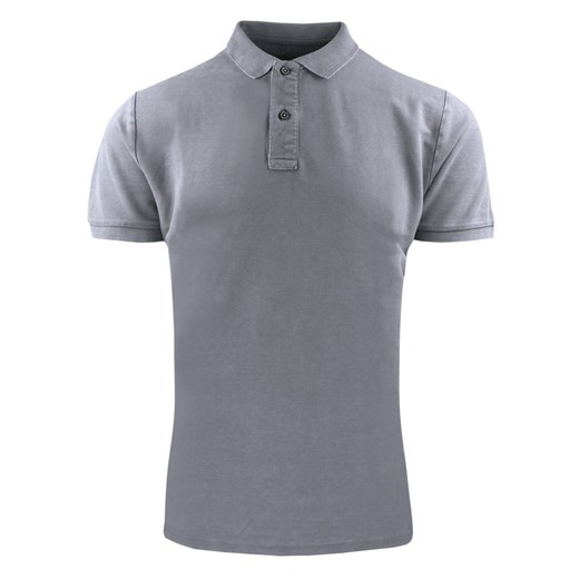 Koszulka Polo, Męska - Adriano Guinari - Kolor Szary TSADGSS25poloGREY ze sklepu JegoSzafa.pl w kategorii T-shirty męskie - zdjęcie 183648574