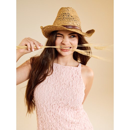 Sukienka Sinsay z poliamidu z okrągłym dekoltem mini na lato 