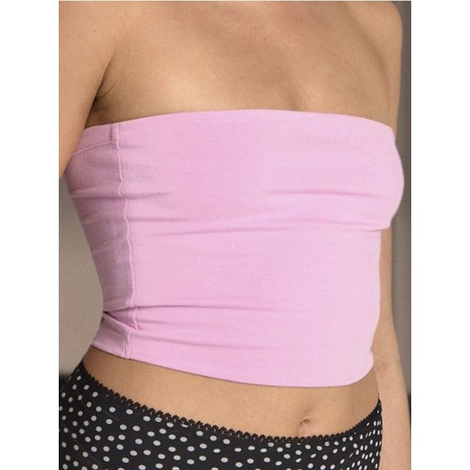 Sinsay - Top typu bandeau w stylu basic - różowy ze sklepu Sinsay w kategorii Bluzki damskie - zdjęcie 183648992