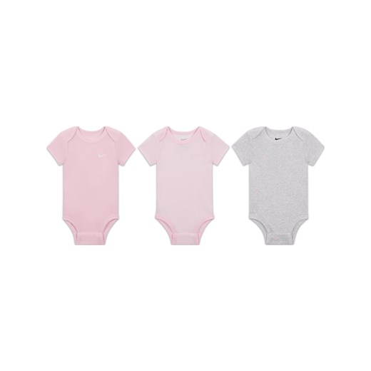 Zestaw body dla niemowląt Mix and Match Nike E1D1 (0–9 M) (3 szt.) - Wielokolorowe ze sklepu Nike poland w kategorii Odzież dla niemowląt - zdjęcie 183650950