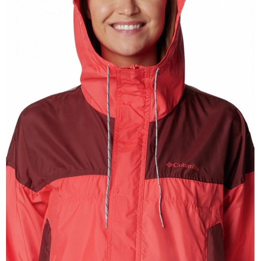 Damska kurtka przejściowa Columbia Women's Flash Challenger Cropped Windbreaker - koralowa ze sklepu Sportstylestory.com w kategorii Kurtki damskie - zdjęcie 183650952