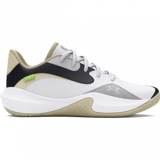 Buty do koszykówki uniseks Under Armour UA Lockdown 7 Low - białe ze sklepu Sportstylestory.com w kategorii Buty sportowe męskie - zdjęcie 183650963