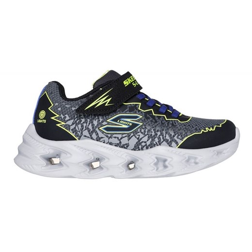 Buty Skechers S Lights Vortex 2.0 Zorento 400603L-BKYL czarne ze sklepu ButyModne.pl w kategorii Buty sportowe dziecięce - zdjęcie 183651881