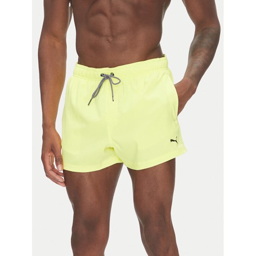 Puma Szorty kąpielowe 907658 Żółty Regular Fit ze sklepu MODIVO w kategorii Kąpielówki - zdjęcie 183652272