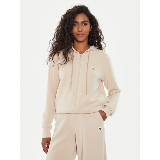 Guess Bluza V4YQ06 KCAY2 Beżowy Regular Fit ze sklepu MODIVO w kategorii Bluzy damskie - zdjęcie 183652281