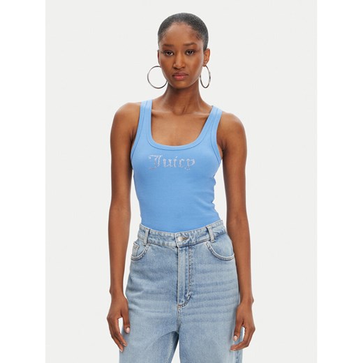 Juicy Couture Top Racer JCWLV125305 Niebieski Slim Fit ze sklepu MODIVO w kategorii Bluzki damskie - zdjęcie 183652401
