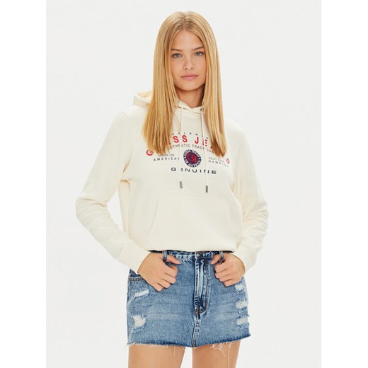 Guess Jeans Bluza W4BQ20 KC811 Beżowy Regular Fit L MODIVO