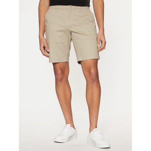 Calvin Klein Szorty materiałowe K10K114071 Beżowy Slim Fit Calvin Klein 32 MODIVO