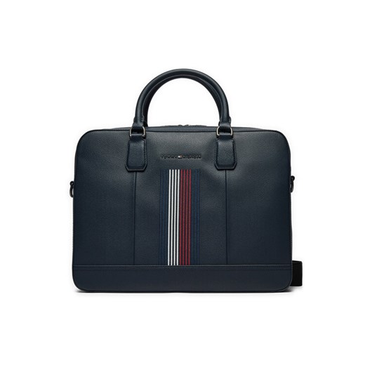 Tommy Hilfiger Torba na laptopa Coated Canvas Computer Bag AM0AM12492 Granatowy ze sklepu MODIVO w kategorii Torby na laptopa - zdjęcie 183652461