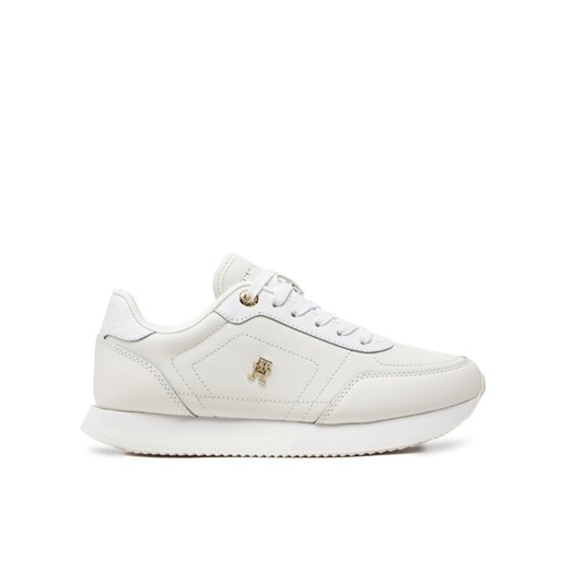 Tommy Hilfiger Sneakersy Elevated Essent Runner Monogram FW0FW08285 Biały ze sklepu MODIVO w kategorii Buty sportowe damskie - zdjęcie 183652464