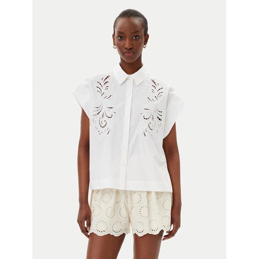TWINSET Koszula 251TP2171 Biały Regular Fit ze sklepu MODIVO w kategorii Koszule damskie - zdjęcie 183652552