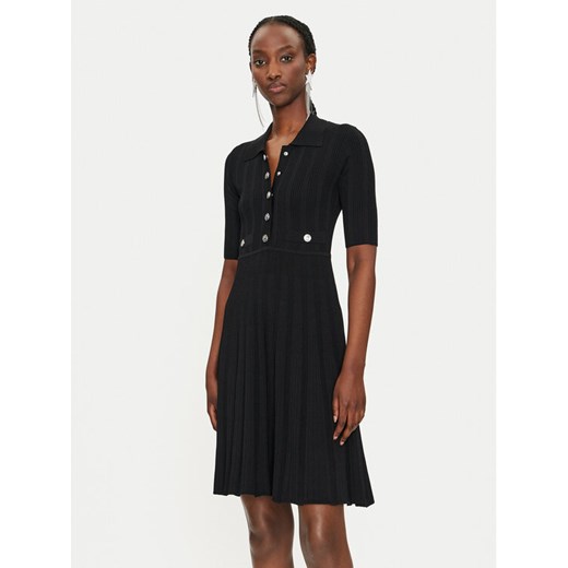 PINKO Sukienka dzianinowa Viscosa Mix 104032 A239 Czarny Slim Fit ze sklepu MODIVO w kategorii Sukienki - zdjęcie 183652653