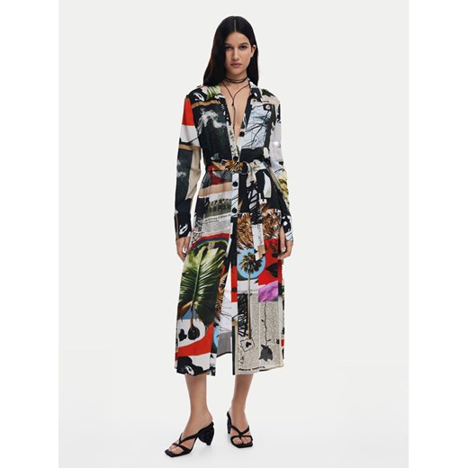 Desigual Sukienka koszulowa Collage 25SWVW45 Kolorowy Regular Fit ze sklepu MODIVO w kategorii Sukienki - zdjęcie 183652753