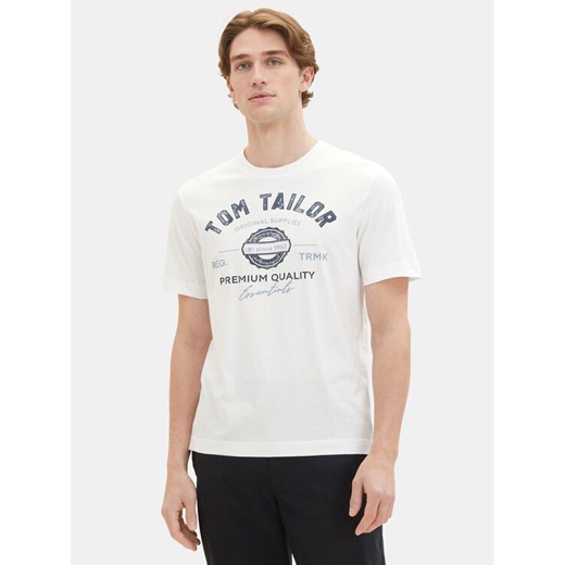 Tom Tailor T-Shirt 1037735 Biały Regular Fit ze sklepu MODIVO w kategorii T-shirty męskie - zdjęcie 183652954