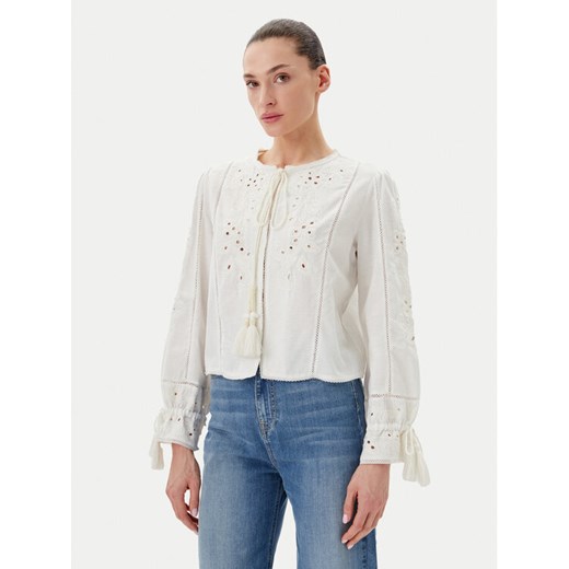 TWINSET Bluzka 241TT2010 Biały Regular Fit ze sklepu MODIVO w kategorii Bluzki damskie - zdjęcie 183652974