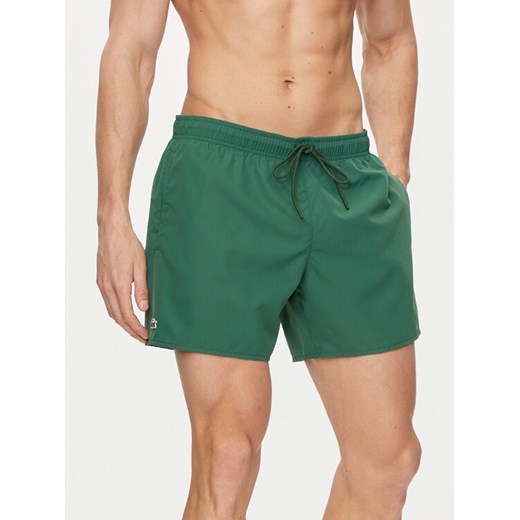 Lacoste Szorty kąpielowe MH6270 Zielony Regular Fit Lacoste S MODIVO