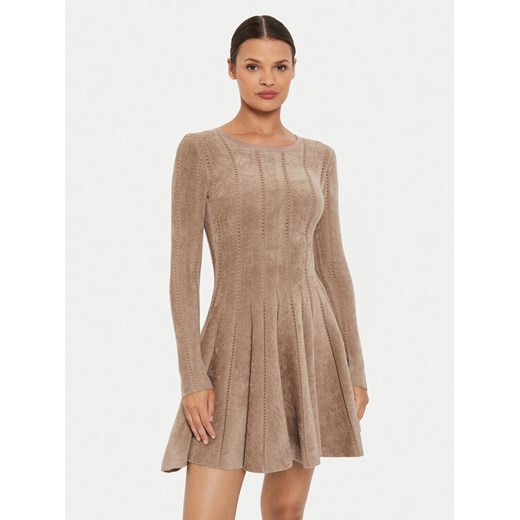 Marciano Guess Sukienka codzienna 4BGK43 5806Z Brązowy Regular Fit ze sklepu MODIVO w kategorii Sukienki - zdjęcie 183653221