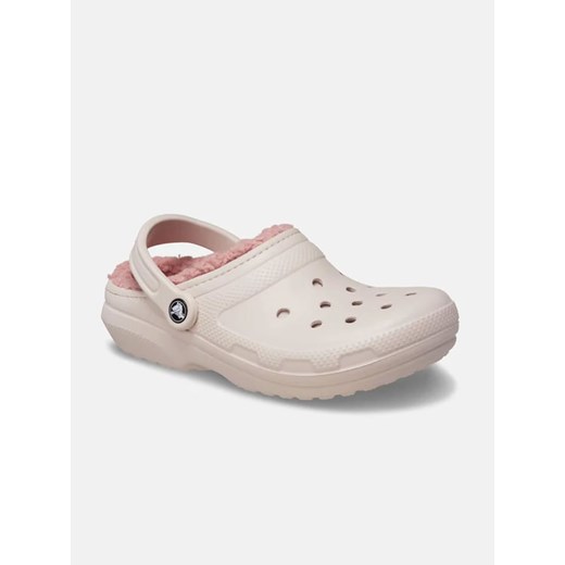 Crocs Chodaki &quot;Classic Lined&quot; w kolorze jasnoróżowo-kremowym ze sklepu Limango Polska w kategorii Klapki damskie - zdjęcie 183657711