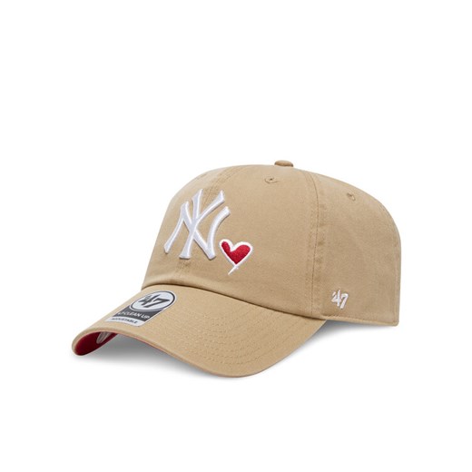 47 Brand Czapka z daszkiem MLB New York Yankees Icon '47 CLEAN UP B-ICONC17GWS Khaki ze sklepu MODIVO w kategorii Czapki z daszkiem damskie - zdjęcie 183660112