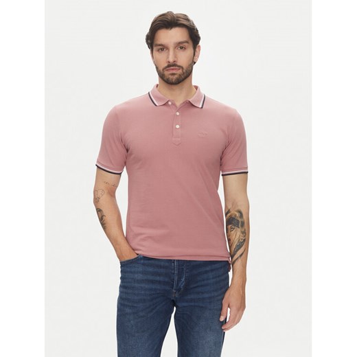 Lindbergh Polo 30-404010 Różowy Relaxed Fit ze sklepu MODIVO w kategorii T-shirty męskie - zdjęcie 183660204