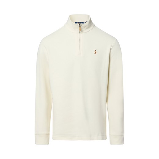 Polo Ralph Lauren Męska koszulka polo Mężczyźni Bawełna écru jednolity ze sklepu vangraaf w kategorii Bluzy męskie - zdjęcie 183661562