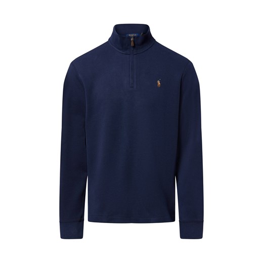 Polo Ralph Lauren Męska koszulka polo Mężczyźni Bawełna indygo jednolity ze sklepu vangraaf w kategorii Bluzy męskie - zdjęcie 183661563