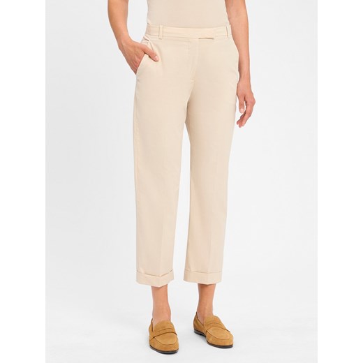 Tommy Hilfiger Chino Kobiety Bawełna beżowy jednolity ze sklepu vangraaf w kategorii Spodnie damskie - zdjęcie 183661571
