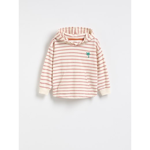 Reserved - Longsleeve w paski - złamana biel ze sklepu Reserved w kategorii Bluzy chłopięce - zdjęcie 183662264