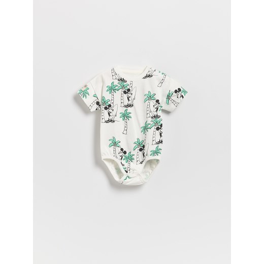 Reserved - Bawełniane body Mickey Mouse - złamana biel ze sklepu Reserved w kategorii Odzież dla niemowląt - zdjęcie 183662601