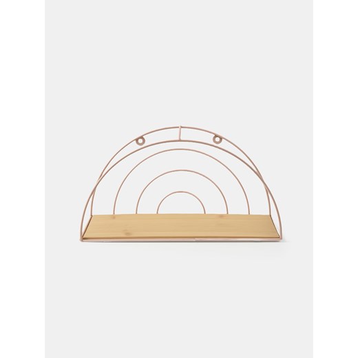 Sinsay - Ścienna półka z metalu i bambusa - różowy Sinsay One Size Sinsay