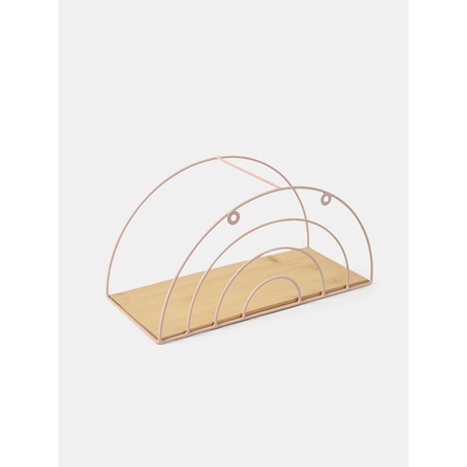 Sinsay - Ścienna półka z metalu i bambusa - różowy Sinsay One Size Sinsay