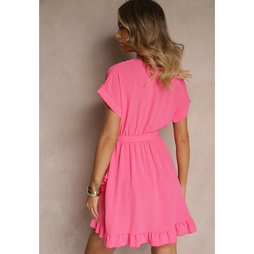 Sukienka Renee rozkloszowana casual mini z paskiem
