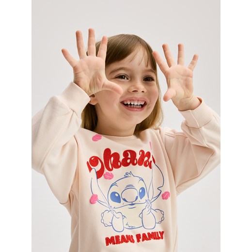 Reserved - Bluza Lilo i Stitch - kremowy ze sklepu Reserved w kategorii Bluzy dziewczęce - zdjęcie 183664931
