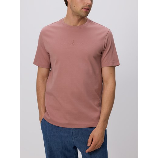 Reserved - T-shirt regular z haftem - jasnofioletowy ze sklepu Reserved w kategorii T-shirty męskie - zdjęcie 183665044