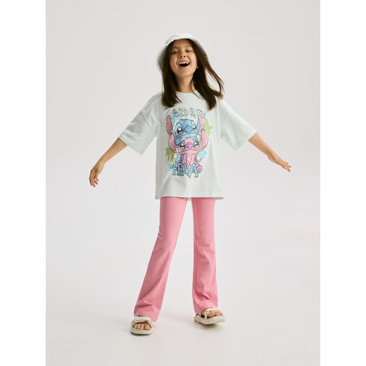 Reserved - T-shirt Lilo i Stitch - jasnoturkusowy ze sklepu Reserved w kategorii Bluzki dziewczęce - zdjęcie 183665093