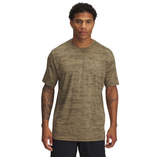 Męska koszulka treningowa Under Armour Vanish Energy Printed SS - brązowa ze sklepu Sportstylestory.com w kategorii T-shirty męskie - zdjęcie 183666041