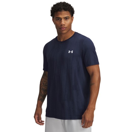 Męska koszulka treningowa Under Armour Vanish Seamless Novelty SS - granatowa ze sklepu Sportstylestory.com w kategorii T-shirty męskie - zdjęcie 183666332