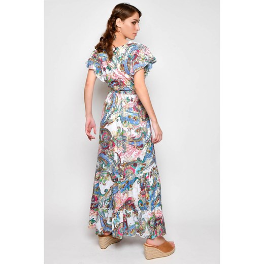 Sukienka H.H.G. z krótkim rękawem maxi z dekoltem w łódkę luźna 