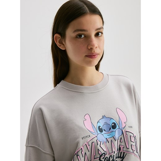 Reserved - Bluza Lilo i Stitch - jasnoszary ze sklepu Reserved w kategorii Bluzy dziewczęce - zdjęcie 183667421