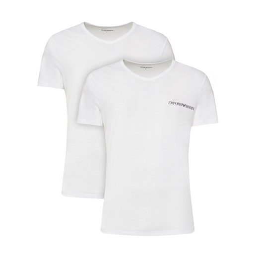 Emporio Armani Underwear Komplet 2 t-shirtów EM000392 AF10779 M0082 Biały Regular Fit ze sklepu MODIVO w kategorii T-shirty męskie - zdjęcie 183669660