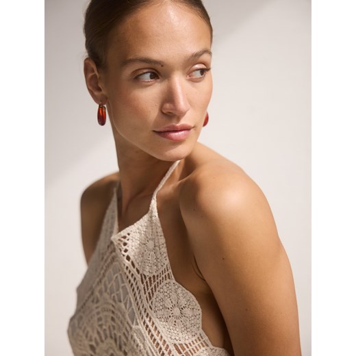 Reserved - Okrągłe kolczyki - pomarańczowy Reserved ONE SIZE Reserved