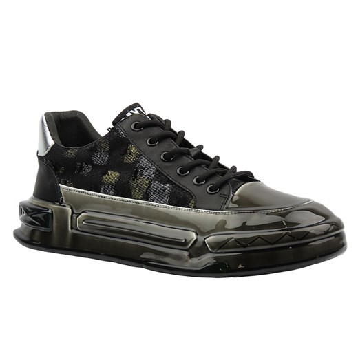 Nowoczesne sneakersy męskie czarne JOHN DOUBARE 24126 ze sklepu ulubioneobuwie w kategorii Buty sportowe męskie - zdjęcie 183671524