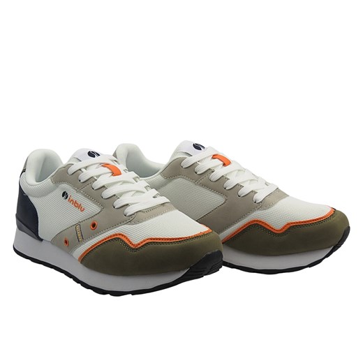 Sportowe buty męskie sznurowane białe Inblu IU-26 ze sklepu ulubioneobuwie w kategorii Buty sportowe męskie - zdjęcie 183671550