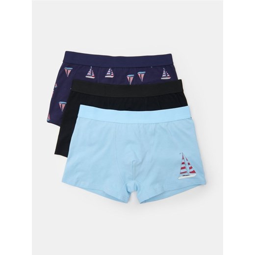 Sinsay - Bokserki Classic z motywem morskim 3 pack - wielobarwny ze sklepu Sinsay w kategorii Majtki męskie - zdjęcie 183672252
