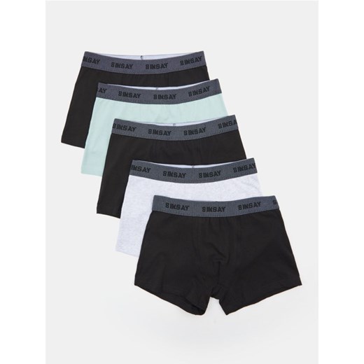 Sinsay - Bawełniane bokserki Classic 5 pack - czarny ze sklepu Sinsay w kategorii Majtki męskie - zdjęcie 183672263