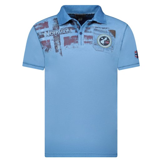 Geographical Norway Koszulka polo &quot;Kimac&quot; w kolorze niebieskim ze sklepu Limango Polska w kategorii T-shirty męskie - zdjęcie 183675604