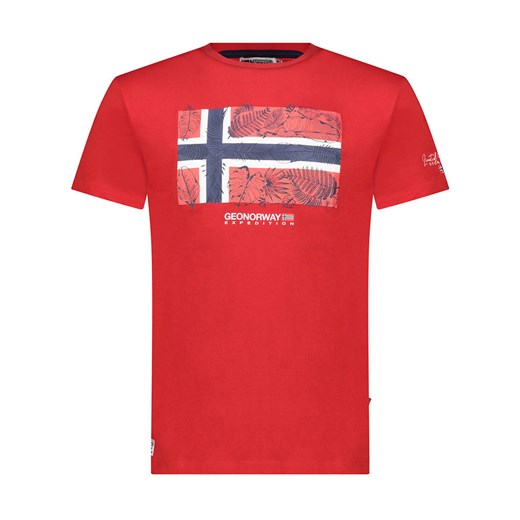 Geographical Norway Koszulka &quot;Jpalm&quot; w kolorze czerwonym ze sklepu Limango Polska w kategorii T-shirty męskie - zdjęcie 183675672