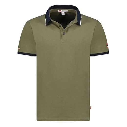 Geographical Norway Koszulka polo &quot;Kara&quot; w kolorze khaki ze sklepu Limango Polska w kategorii T-shirty męskie - zdjęcie 183675700