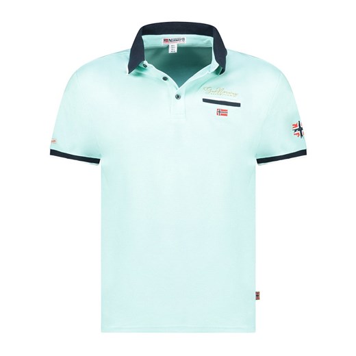 Geographical Norway Koszulka polo &quot;Kara&quot; w kolorze turkusowym ze sklepu Limango Polska w kategorii T-shirty męskie - zdjęcie 183675704